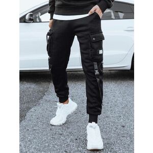 Dstreet Trendi zsebes fekete jogger nadrág eredeti kivitelben kép