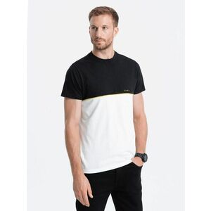 Ombre Clothing Eredeti kombinált póló fekete-fehér V2 S1619 kép