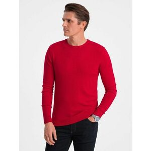 Ombre Clothing Hagyományos piros pulóver kerek nyakkivágással V5 SWBS-0106 kép