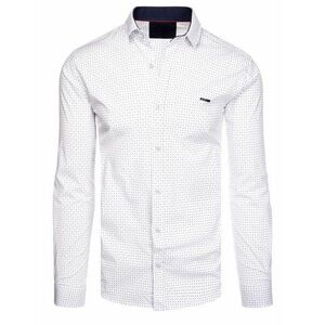 Dstreet Divatos fehér ing apró mintával kép