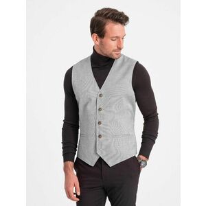 Ombre Clothing Elegáns szürke mellény V1 BLZV-0106 kép