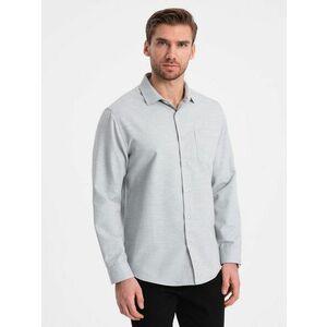 Ombre Clothing Lezsér halvány szürke ing zsebbel V2 SHCS-0148 kép
