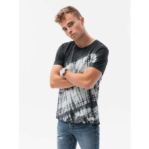Ombre Clothing Grafit szürke póló érdekes mintával S1617 kép