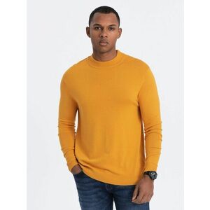 Ombre Clothing Trendi mustárszínű félgarbó pulóver V5 SWTN-0100 kép
