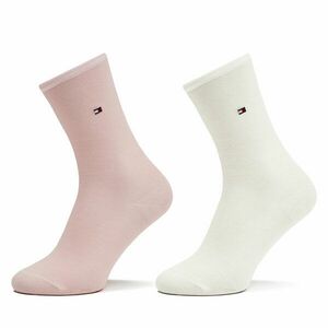 2 pár hosszú szárú női zokni Tommy Hilfiger 371221 Pink Combo 097 kép