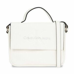 Táska Calvin Klein Jeans Sculpted Boxy Flap Cb20 Mono K60K610829 White/Silver Logo 0LI kép