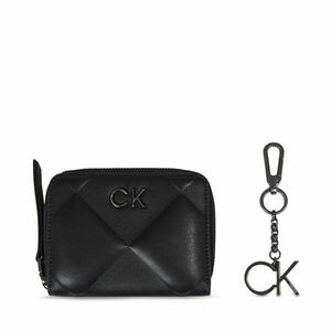 Pénztárca és kulcstartó szett Calvin Klein Ck Quilt Wallet Md/ Key Chain K60K611329 Ck Black BAX kép
