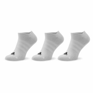 Unisex bokazokni adidas Thin and Light No-Show Socks 3 Pairs HT3463 White/Black kép