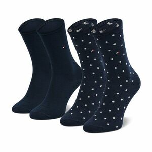 Tommy Hilfiger 2 pár hosszú szárú női zokni 100001493 Sötétkék kép