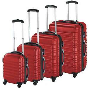 Timeless Tools 4 db-os merev falú bőrönd szett, 4 színben-piros kép
