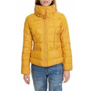 Desigual Sunna sárga, magas galléros női kabát kép
