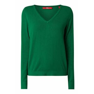 s. Oliver zöld, V-nyakú női pulóver – 32, XXS kép