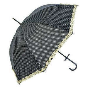 Esernyő 100cm, fekete alapon fehér pöttyös kép