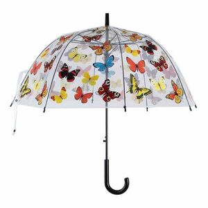 Pillangó mintás átlátszó esernyő, 83 cm átmérőjű kép