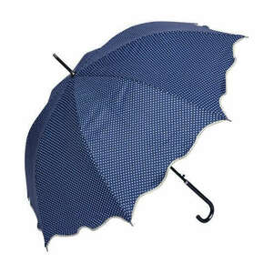 CLEEF.JZUM0058BL Pöttyös esernyő hullámos szélű, átmérő 98cm, kék kép