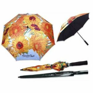 H.C.021-6620 Esernyő, Hossz: 93 cm, dia: 120 cm, Van Gogh: Napraforgók kép