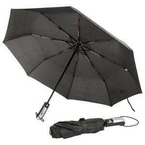 Nagy Méretű Automata Összecsukható Esernyő: Fekete, Uniszex, 60cm... kép