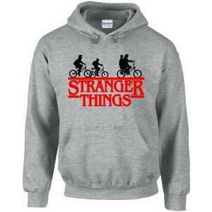 Stranger Things bicajos pulóver - egyedi mintás, 4 színben, 5 méretben kép