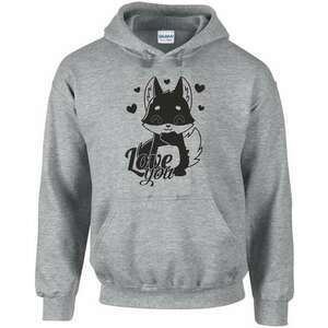 Love you róka pulóver - egyedi mintás, 4 színben, 5 méretben kép
