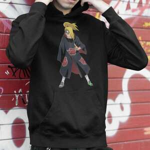 Naruto Akatsuki kapucnis pulóver - egyedi mintás, 4 színben, 5 mé... kép