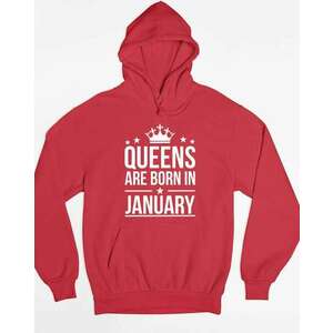 Queens are born in january kapucnis pulóver - egyedi mintás, 4 sz... kép