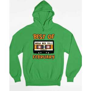Best of february kapucnis pulóver - egyedi mintás, 4 színben, 5 m... kép