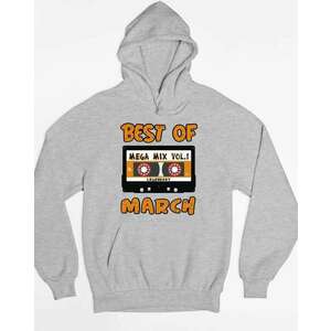 Best of march kapucnis pulóver - egyedi mintás, 4 színben, 5 méretben kép