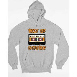 Best of october kapucnis pulóver - egyedi mintás, 4 színben, 5 mé... kép