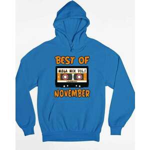 Best of november kapucnis pulóver - egyedi mintás, 4 színben, 5 m... kép