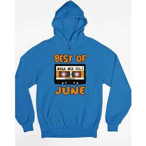 Best of june kapucnis pulóver - egyedi mintás, 4 színben, 5 méretben kép
