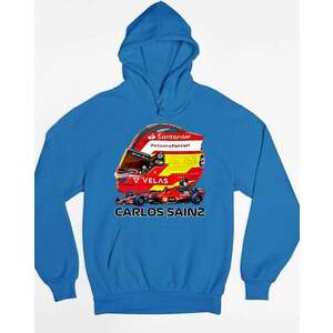 Carlos Sainz formula 1 kapucnis pulóver - egyedi mintás, 4 színbe... kép