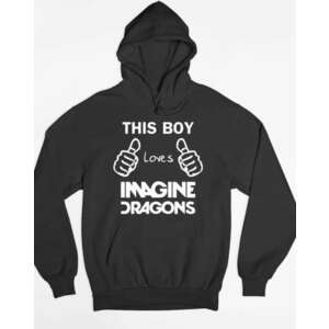 This boy loves Imagine Dragons pulóver - egyedi mintás, 4 színben... kép