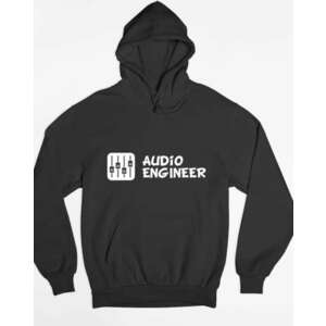 Audio engineer fehér feliratú pulóver - egyedi mintás, 4 színben, ... kép