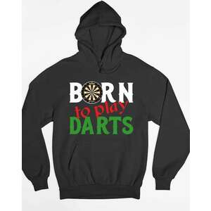 Born to play darts pulóver - egyedi mintás, 4 színben, 5 méretben kép