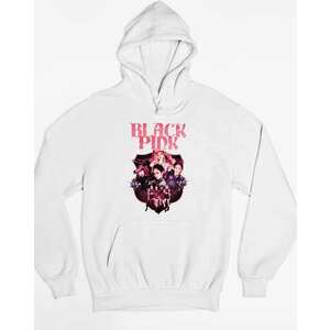 Blackpink rózsaszín felirat és kép pulóver - egyedi mintás, 4 szí... kép