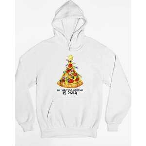 All I want for christmas is pizza pulóver - egyedi mintás, 4 szín... kép