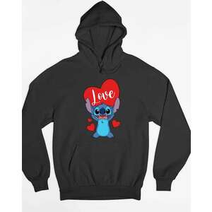Stitch love szivecskékkel pulóver - egyedi mintás, 4 színben, 5 m... kép