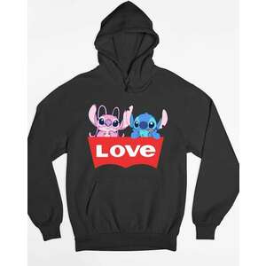 Angel and Stitch love pulóver - egyedi mintás, 4 színben, 5 méretben kép