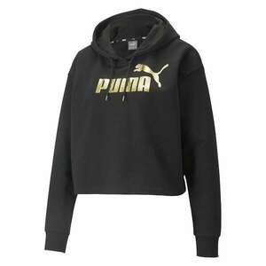 Puma Ess+ Metál logó vágott kapucnis pulóver Tr 84830501 női Feke... kép