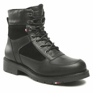 Csizma Tommy Hilfiger Rwb Hilfiger Warm Mix Lace Boot FM0FM04203 Black BDS kép