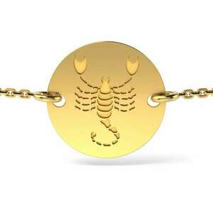 Sárga arany Skorpió csillagkép karkötő kép