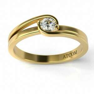 Sárga arany eljegyzési gyűrű Orestes modell kép
