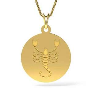 Scorpion modell sárga arany függőlánc kép