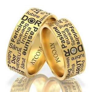Sárga arany jegygyűrűk modell A szerelem suttogása kép