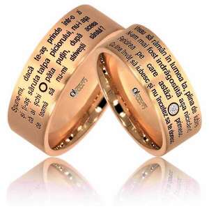 Rózsaarany jegygyűrűk modell Love Poem kép
