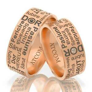 Rózsaarany jegygyűrűk modell A szerelem suttogása kép
