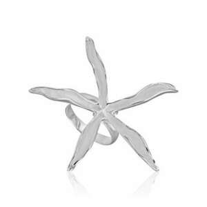Ezüst Paros Gyűrű- fehér virág kép