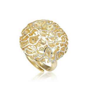 Ezüst Periklis Gyűrű – áttört korall forma arany színben kép