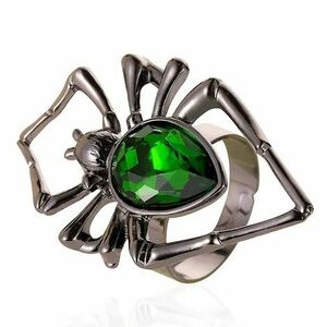 Spider Gyűrű-Fekete/Zöld KP29888 kép