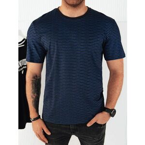 Dstreet Trendi sötét kék póló mintával kép